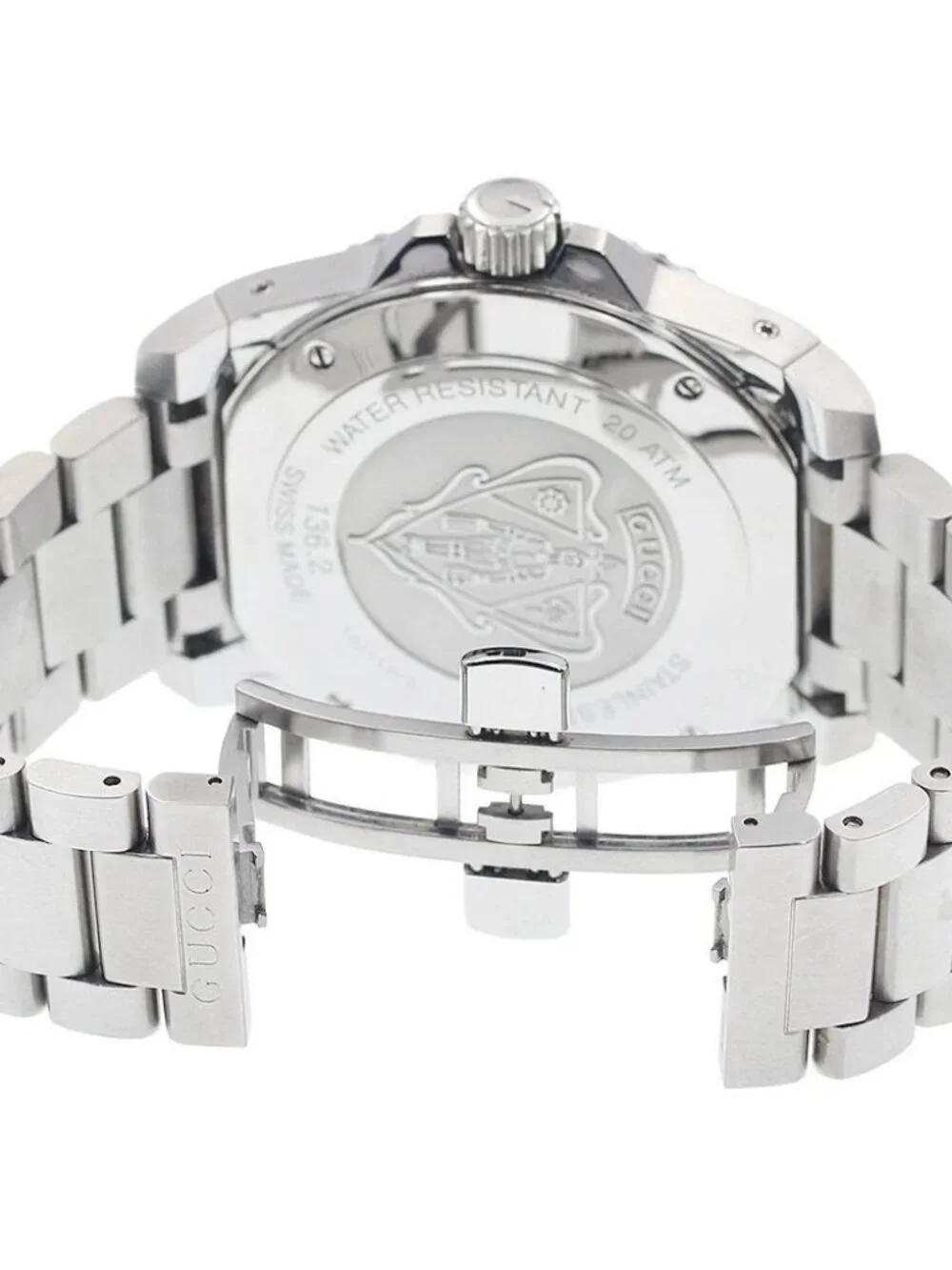 GUCCI Dive 136.2/YA136203 Date Navy Dial Quartz Men's Watch